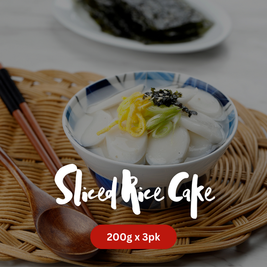 Korean Rice Cakes – Sliced Thin Shaped 21.16 oz (7.05 oz X 3 Individual Bags)