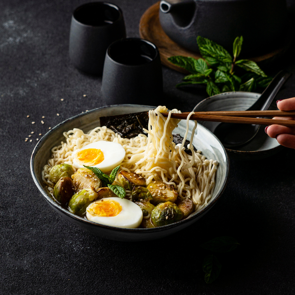 [Asiatic Dishes] - Fresh Japanese Ramen Noodles (Pack of 10) - Non-Fried Noodle, 3.52oz (Noodle Only)