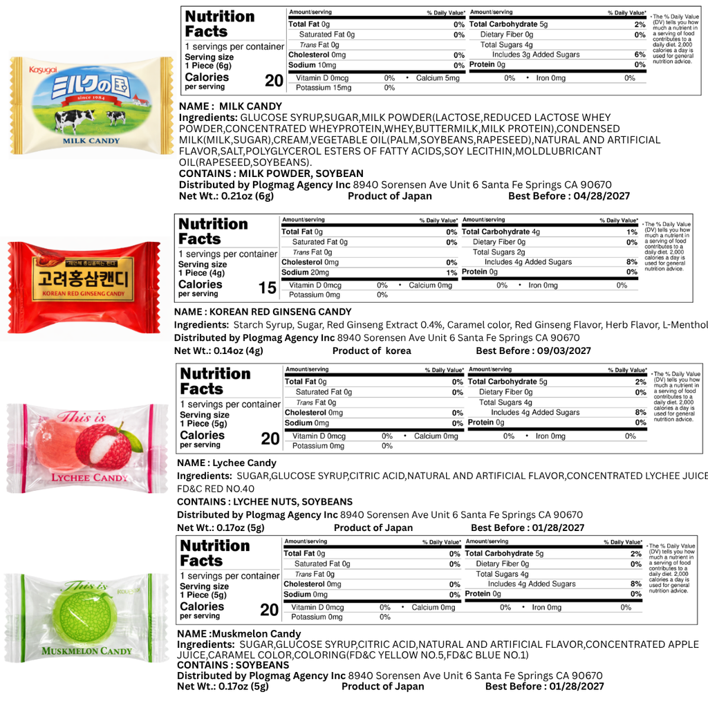 [Asiatic Dishes] Asian Candy Mystery Gift Box, 60 count Variety Pack of Japanese and Korean treats