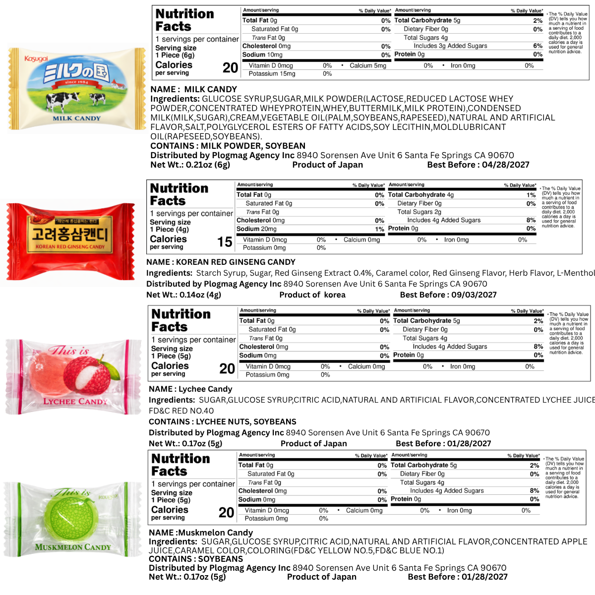 [Asiatic Dishes] Asian Candy Mystery Gift Box, 60 count Variety Pack of Japanese and Korean treats