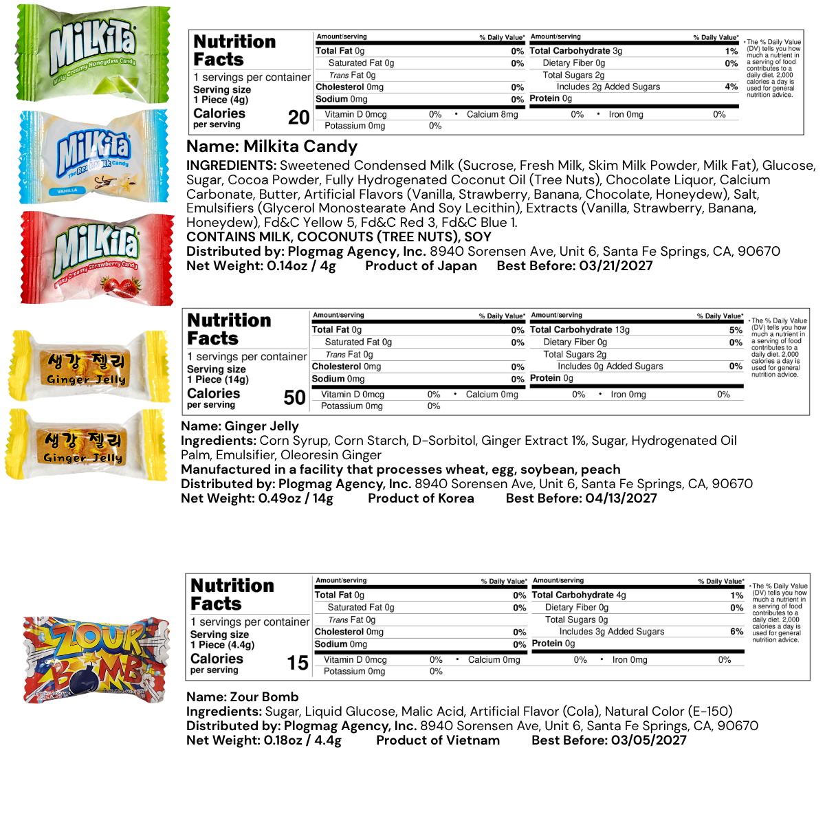 [Asiatic Dishes] Asian Candy Mystery Gift Box, 60 count Variety Pack of Japanese and Korean treats