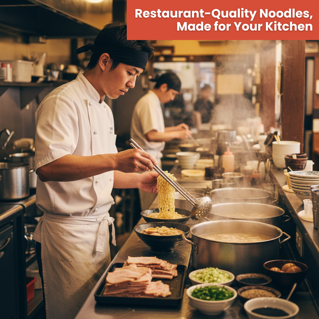 [Asiatic Dishes] - Fresh Japanese Ramen Noodles (Pack of 10) - Non-Fried Noodle, 3.52oz (Noodle Only)