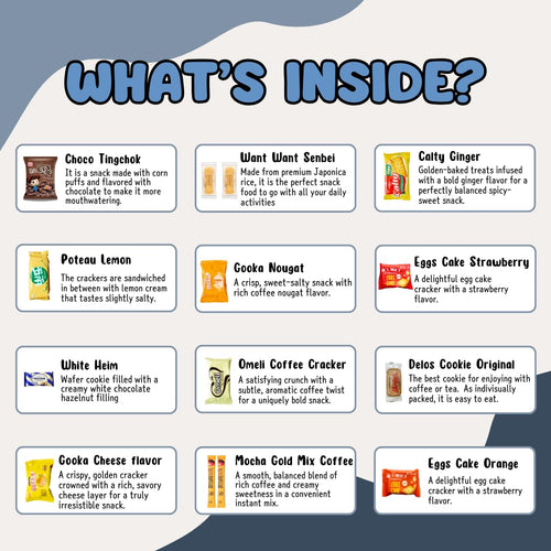 [Asiatic Dishes] Authentic Korean Snack Box - 24 Count Variety Pack