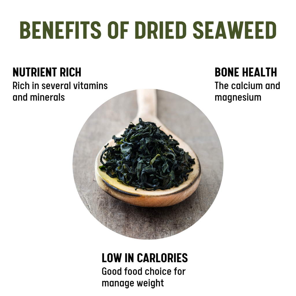 [Unha's Asian Snack Box] Korean Premium Baby Wakame Dried Seaweeds Flake 2 OZ - 100% Natural, Product of Korea