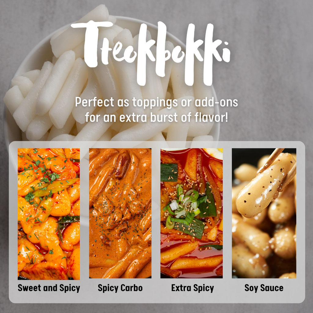 [Unha's Asian Snack Box] Korean Rice Cake Tteokbokki Stick – 1 Pack (3 Individual Package X 1 Pack) 21.16 oz