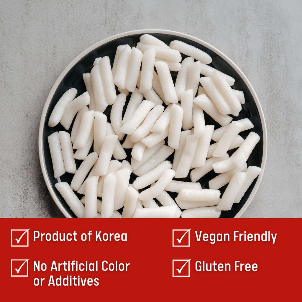 [Unha's Asian Snack Box] Korean Rice Cake Tteokbokki Stick – 1 Pack (3 Individual Package X 1 Pack) 21.16 oz