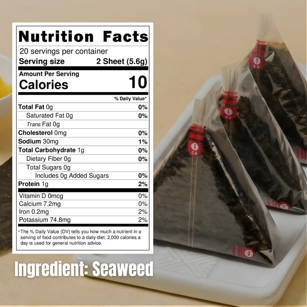 [Unha's Asian Snack Box] Korean Premium Onigiri Seaweed Wrapper, 40 Sheets