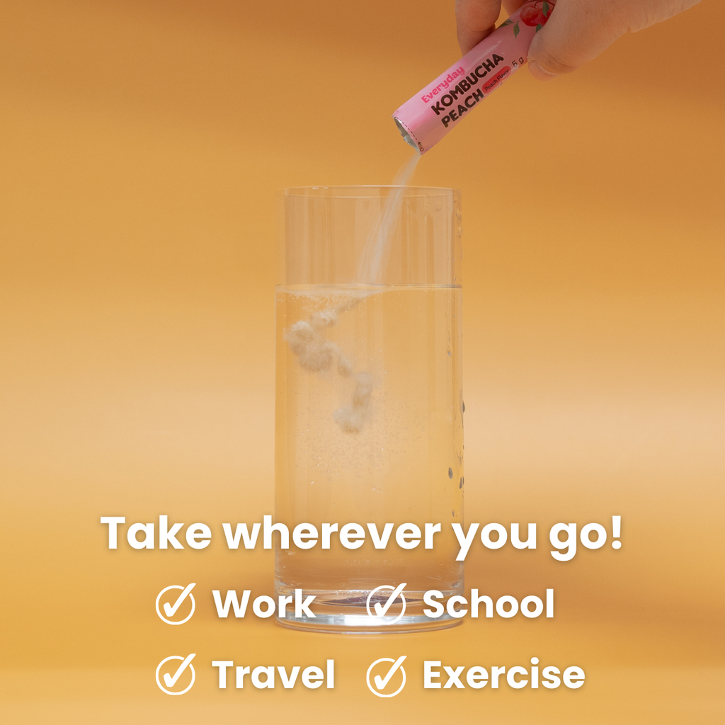 [Unha's Asian Snack Box] Everyday Kombucha Tea - Peach Flavor 5g x 30 Sachets (150g/5.29oz)