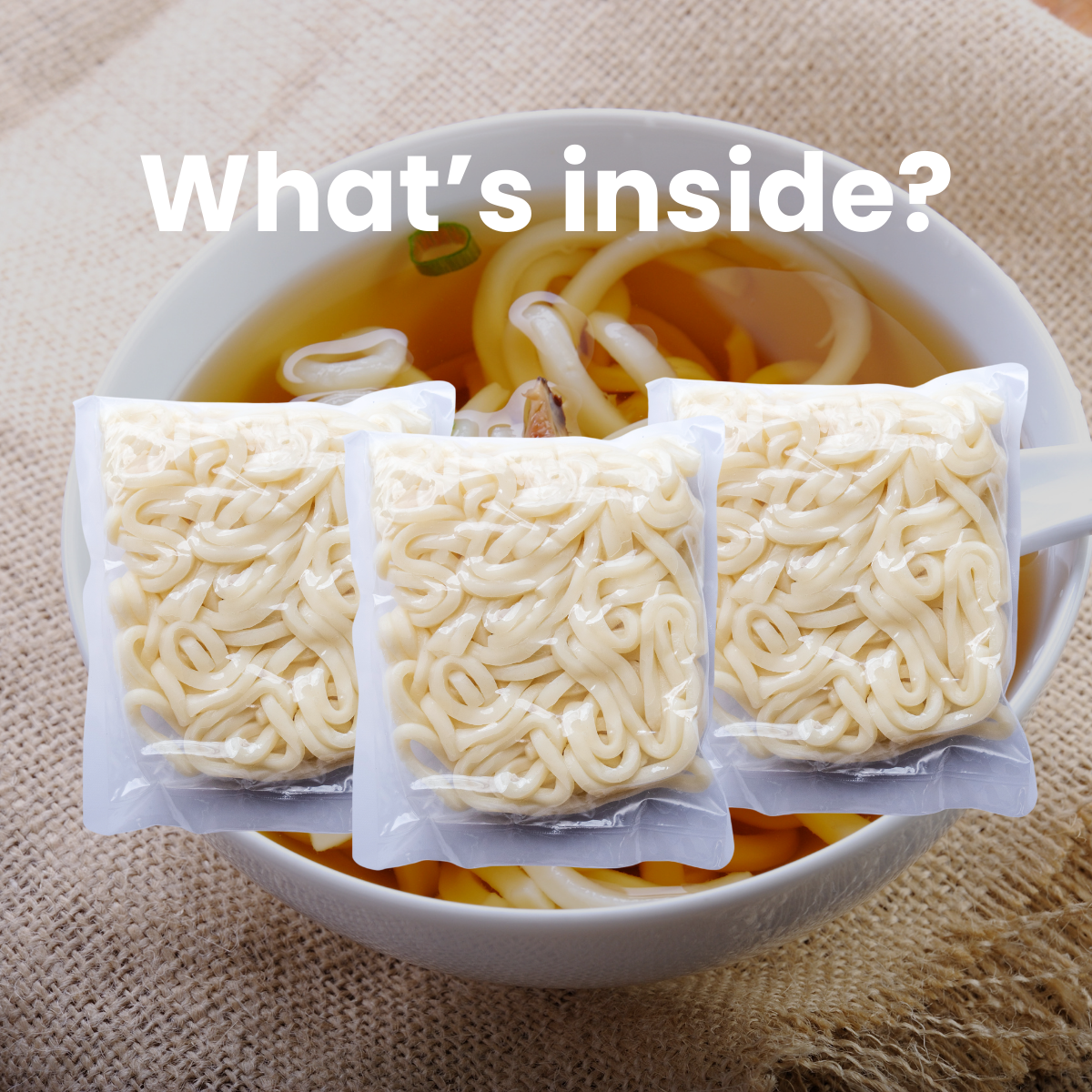 [Unha's Asian Snack Box] Japanese Sanuki Fresh Udon Noodles - *NOODLES ONLY* Individual Pack 22 OZ (200g/3Pack)