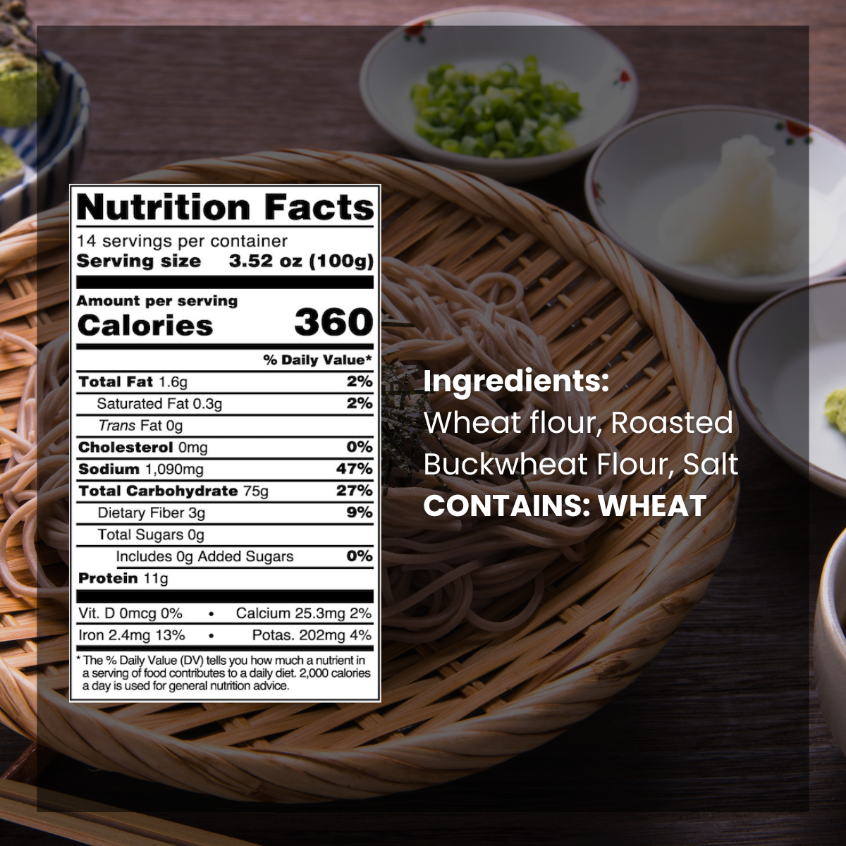 [Unha's Asian Snack Box] Unha Japanese Buckwheat Noodles, Air Dried Soba Noodle - 3LBS