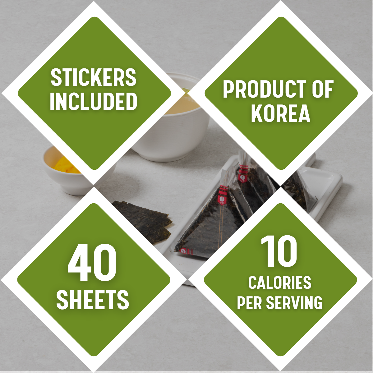 [Unha's Asian Snack Box] Korean Premium Onigiri Seaweed Wrapper, 40 Sheets