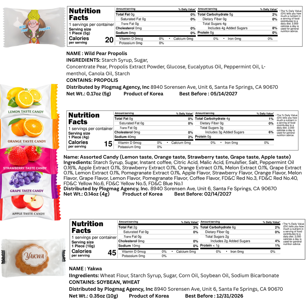 [Asiatic Dishes] Asian Candy Mystery Gift Box, 60 count Variety Pack of Japanese and Korean treats