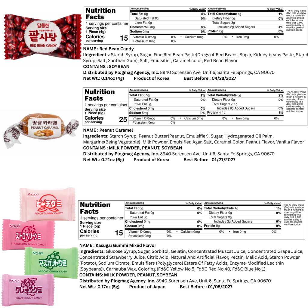 [Asiatic Dishes] Asian Candy Mystery Gift Box, 60 count Variety Pack of Japanese and Korean treats
