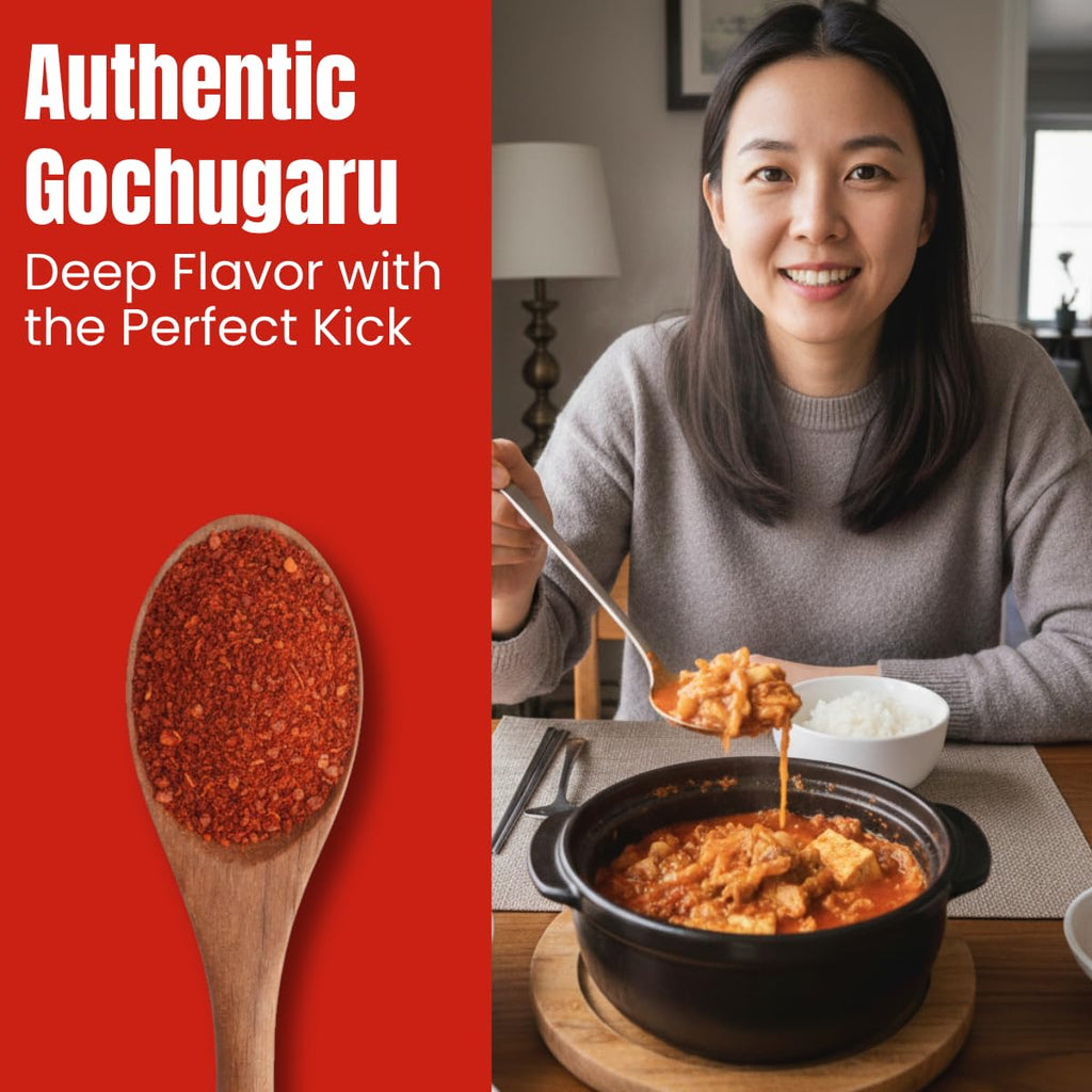 [Asiatic Dishes] Gochugaru Korean Red Pepper Flakes – 6.34oz Bottle of Sun-Dried Chili Powder for Kimchi, Soups, Stews, and Versatile Cooking